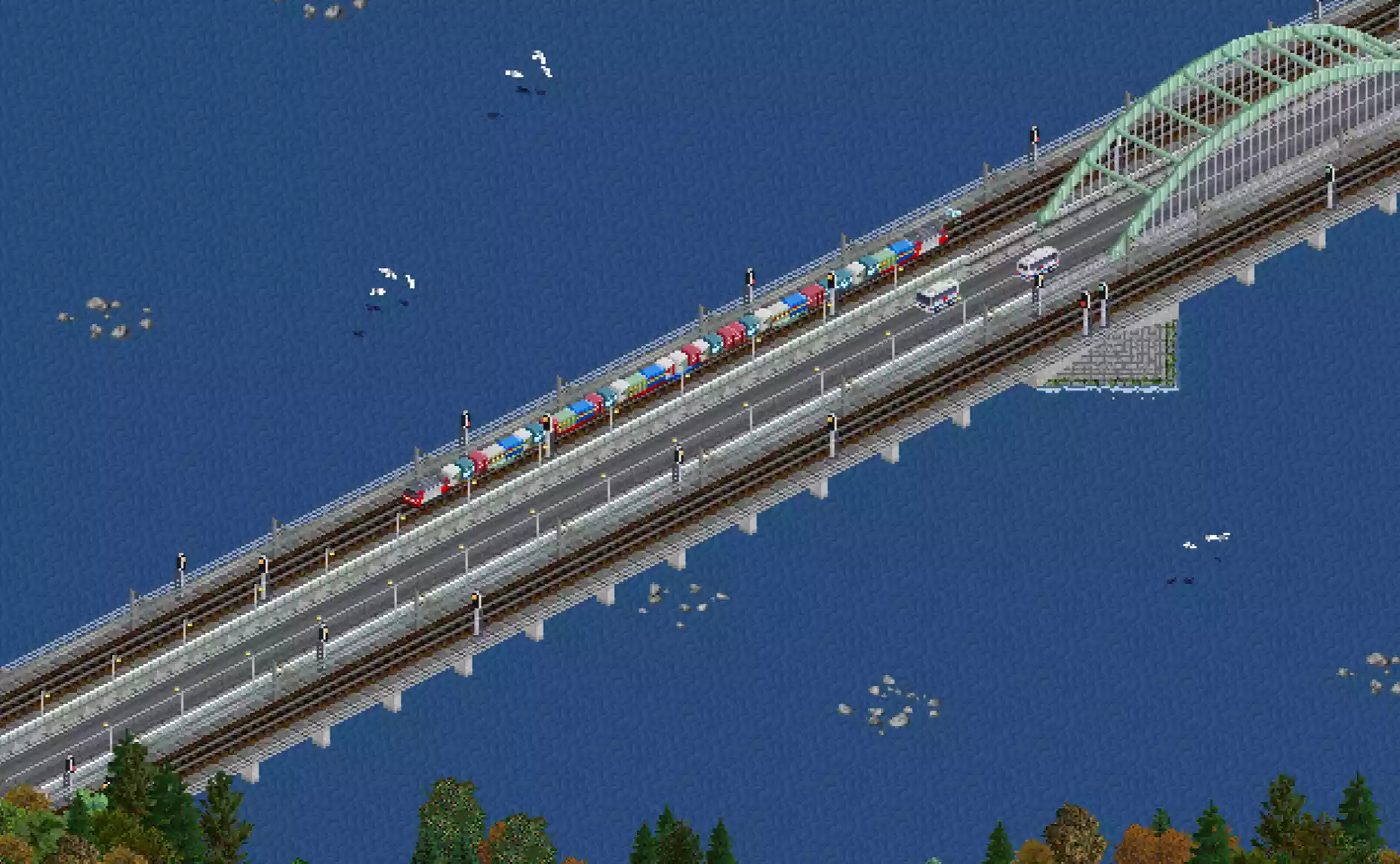 A compact urban street scene
