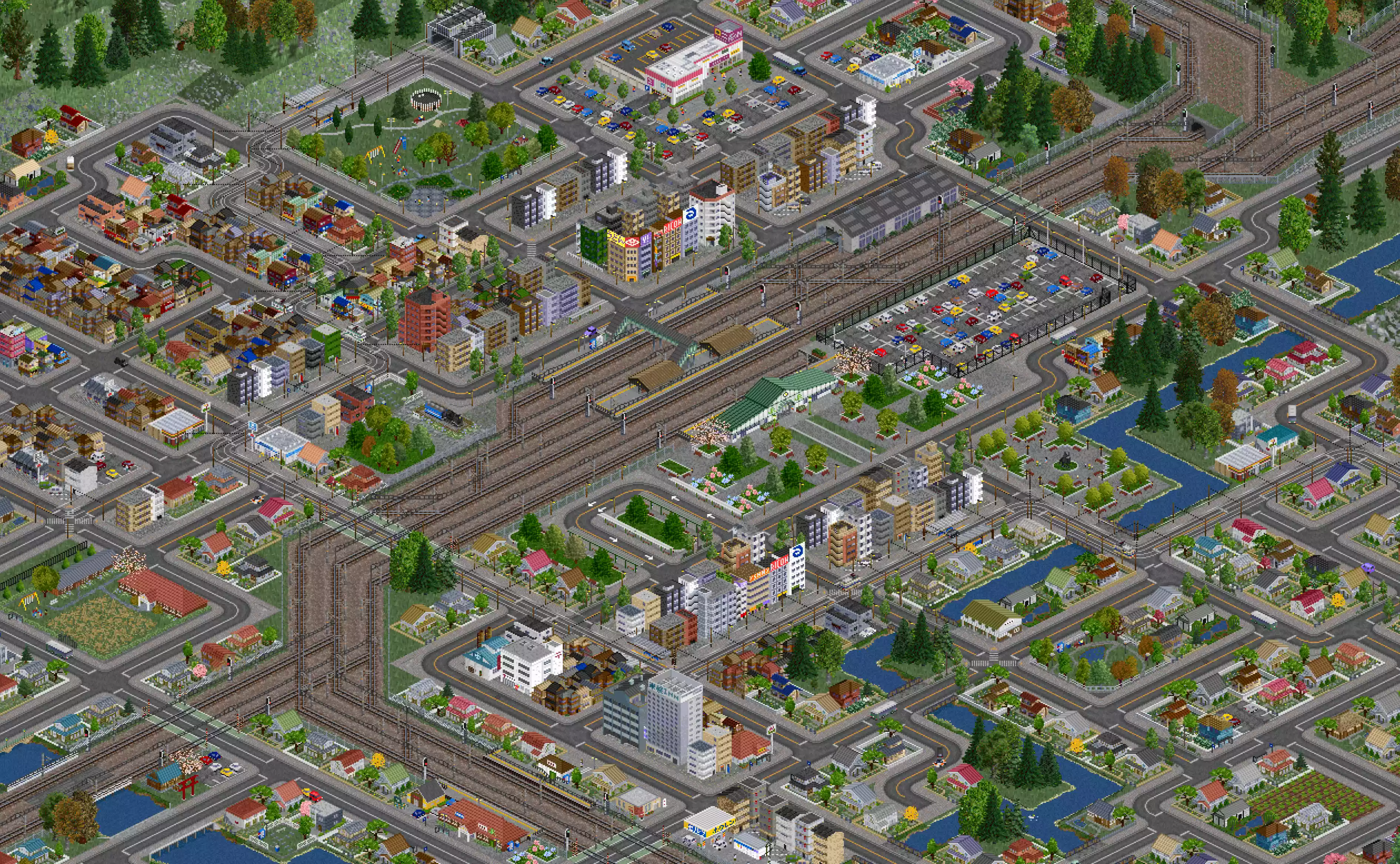 A park-like scene with open space